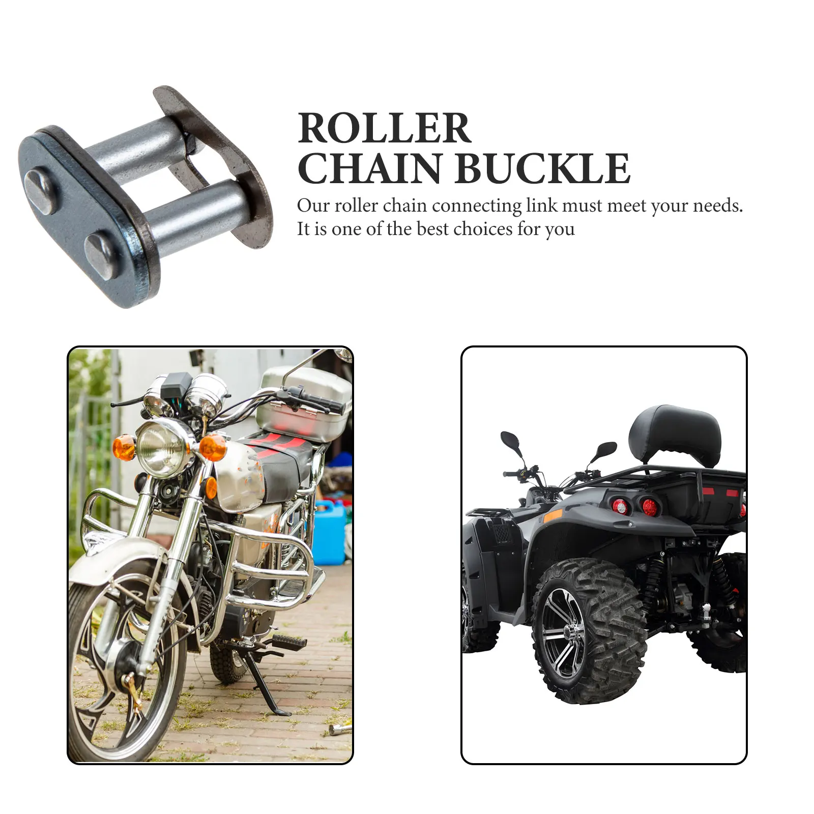 

20pcs Motorcycle Chain Buckle Heavy Duty Connector Link for Bike Transmission Accessories Chain Supplies Roller Link