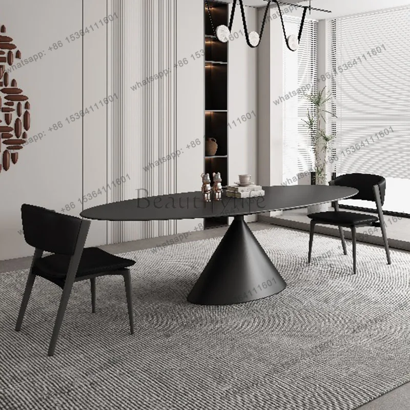 LD  Luxury Design Dining Table Fashion Large Size Round Creative Aesthetic Dining Table Salon   Unique Furniture
