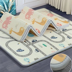 Baby Folding Crawling Activity Mat Kids Cartoon Waterproof Crawling Game Carpet Double-sided Children's Carpet Soft Foam Pad