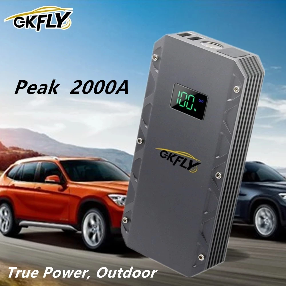 

GKFLY 22000mAh Car Jump Starter High Power Jump Starter Portable Charger Car Starting Device Power Bank for Car Battery Booster