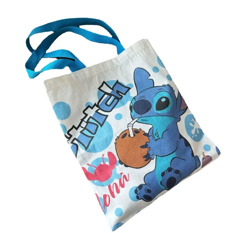 MINISO Diseny Stitch Bag Crossbody Bag STITCH Cartoon Peripheral Cute Canvas Shoulder Lilo and Baby Same Shopping Girls\' Bag