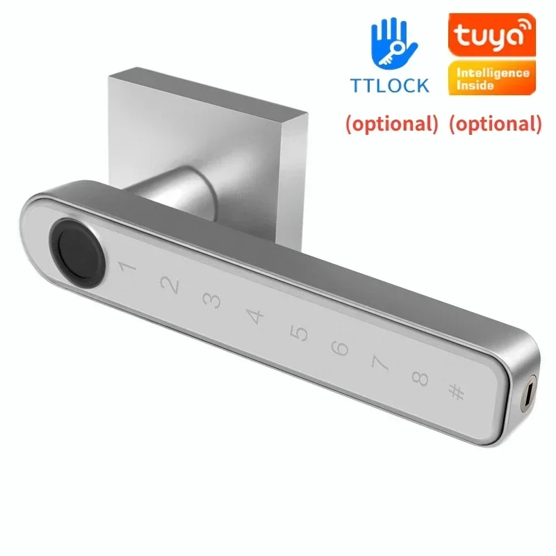 

Smart Door Lock TTlock Fingerprint LocksTUYA App Control Biometric Fingerprint Password Household Handle Electric Door Locks