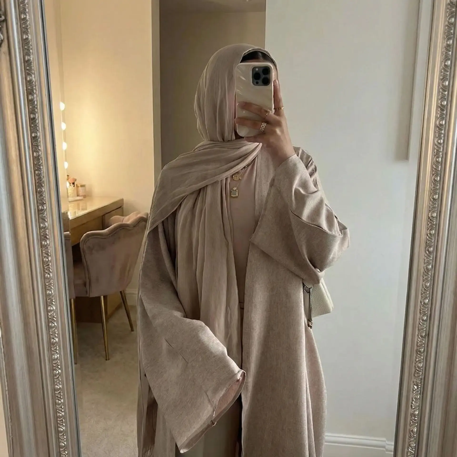 Neue Ramadan Dubai Abaya Muslimische Frauen Kleid Modest Kebaya Kaftan Marocain Frauen Robe Islam Jalabiya Türkei Kaftan Kimono Strickjacke
