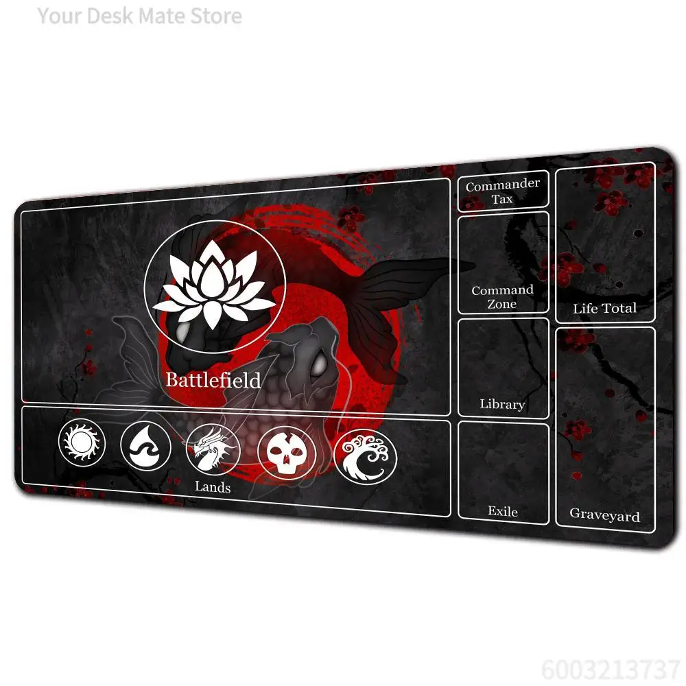 Magic Playmat card gaming mat with zones mtg playmat Dark Lotus Design Desk Mat gamer keypad expansion mousepad rubber anti-slip