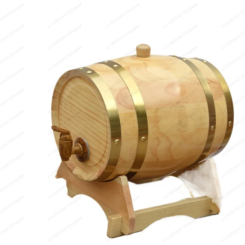 3L wine beer red wine Baijiu bulk self-brewing wooden barrel wine storage container household
