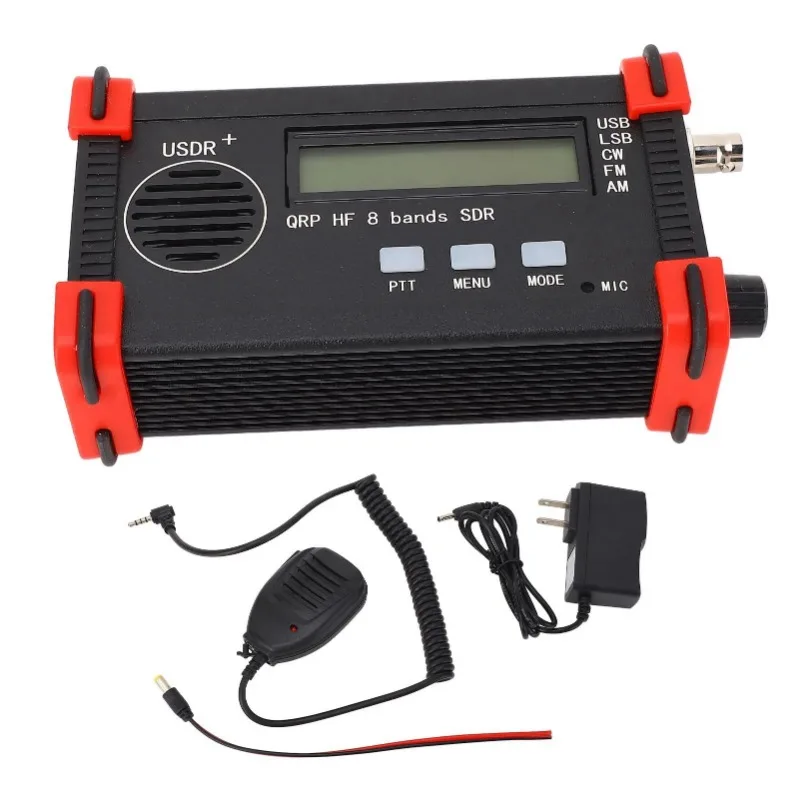 8 Band Radio Transceiver Shortwave USDX USDR HF QRP SSB CW SDR Transceiver AM FM Full Mode Shortwave Defined Radio Transceiver