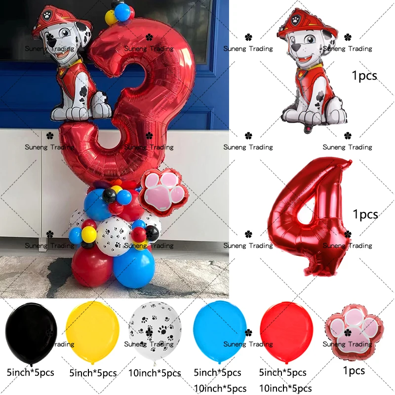 Paw Patrol balon bukiet Bulbasaur postaฤ ludzka balon aluminiowy dekory dzieci prezent urodzinowy