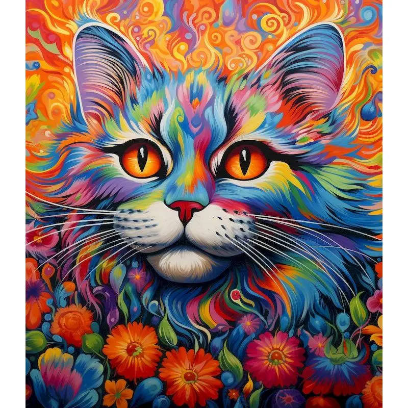 

GATYZTORY Diamond Painting Cat Full Square Diamond Embroidery Cross Stitch Kit Diamond Mosaic Animal Needlework Art Full Set