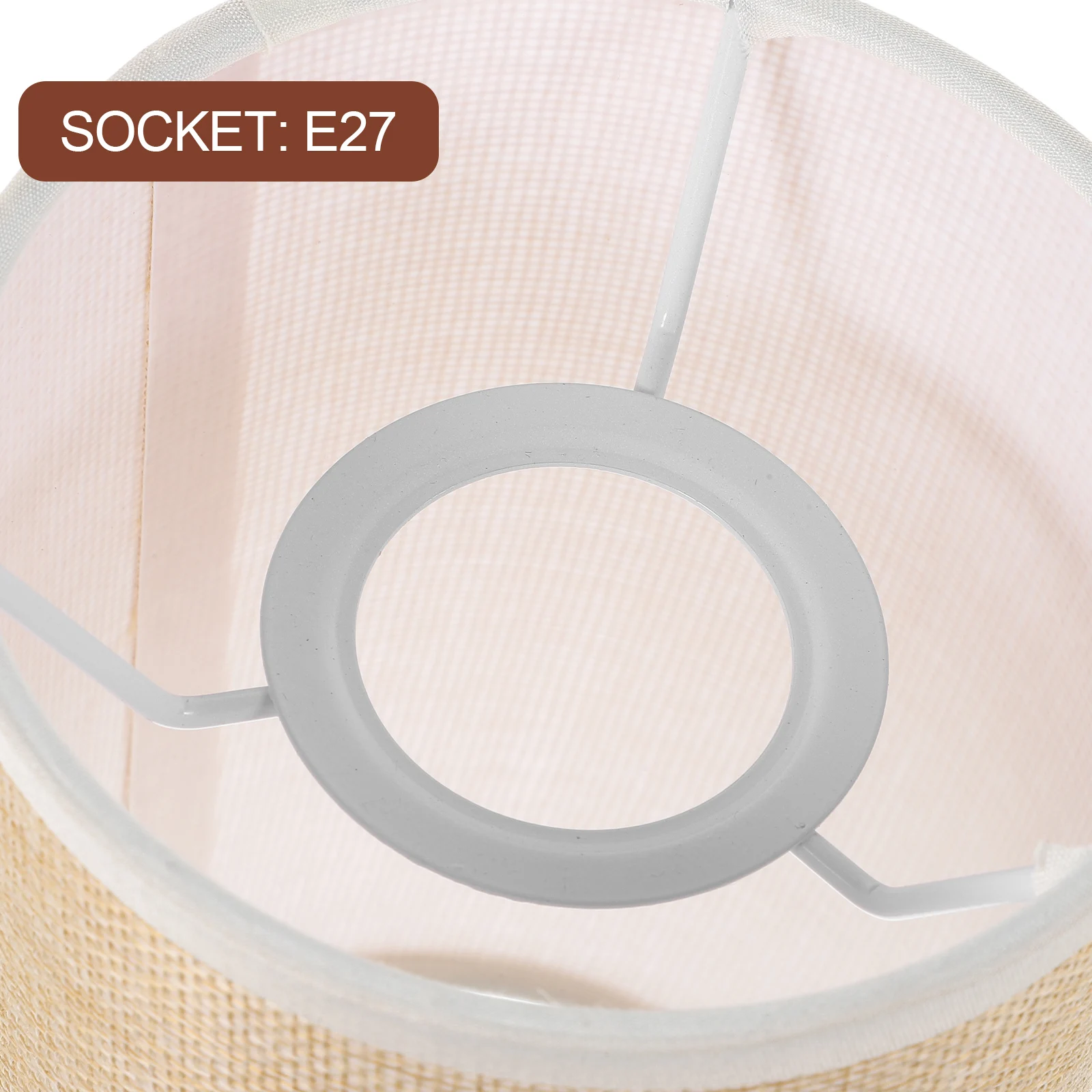 

Fabric Lampshade Night Cover Small Lampshades Replacement for Nightstand Beige Drum Cylinder