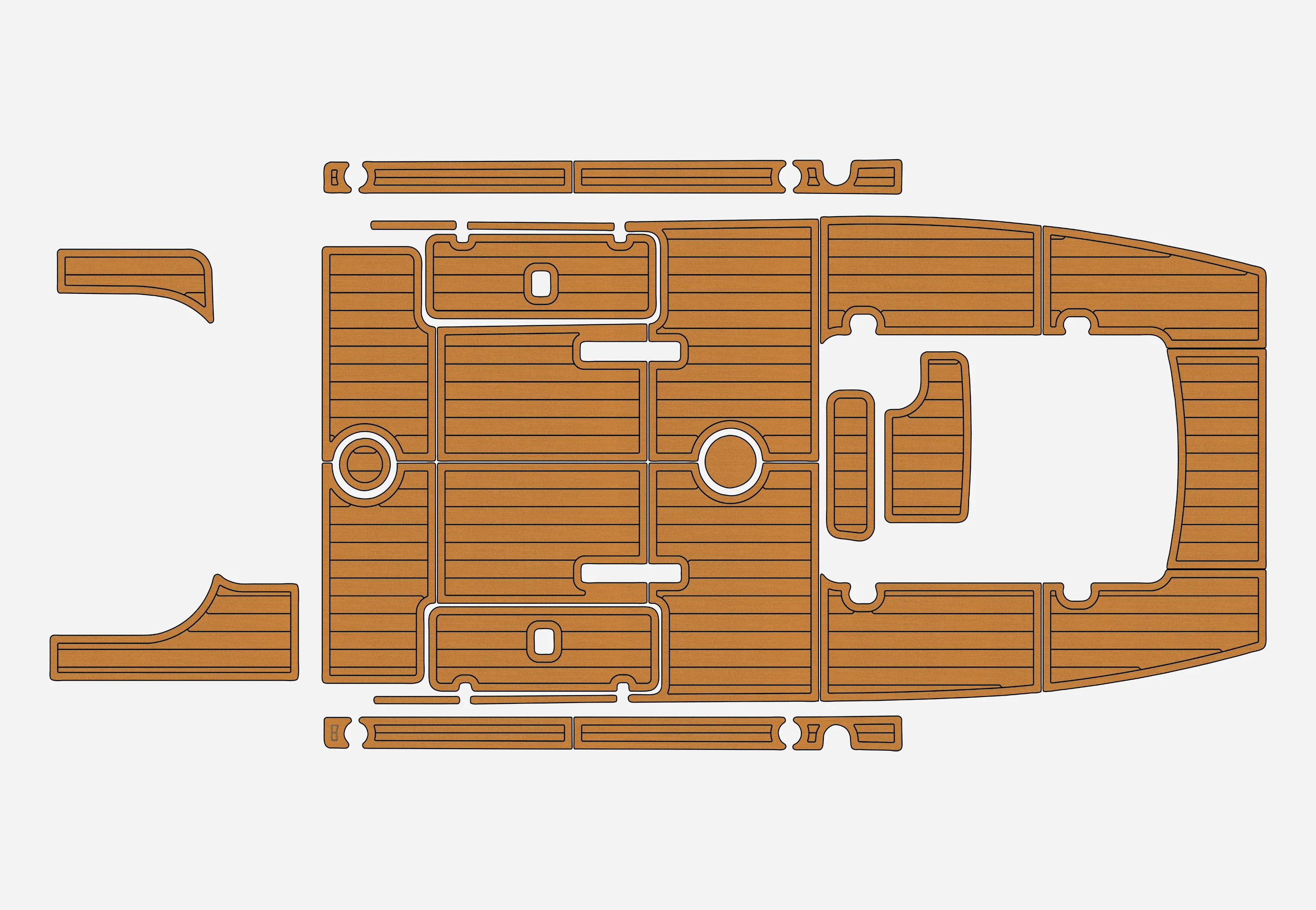 

2003-2005 Century 2600 Center Console 1/4" 6mm EVA foam Non-Slip PVC Teak Deck marine Mat seadek gatorstep carpet Marine Floor
