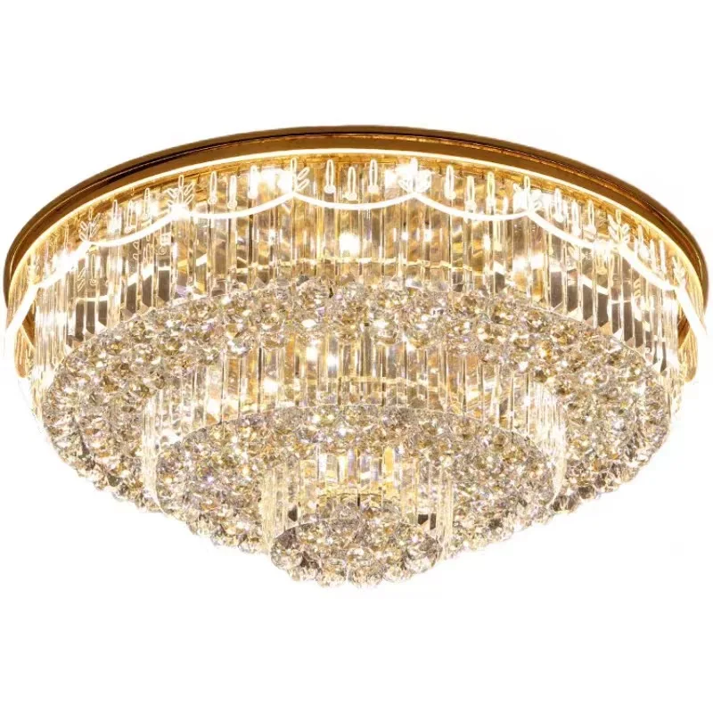 

Light luxury crystal living room ceiling light modern simple luxury atmosphere