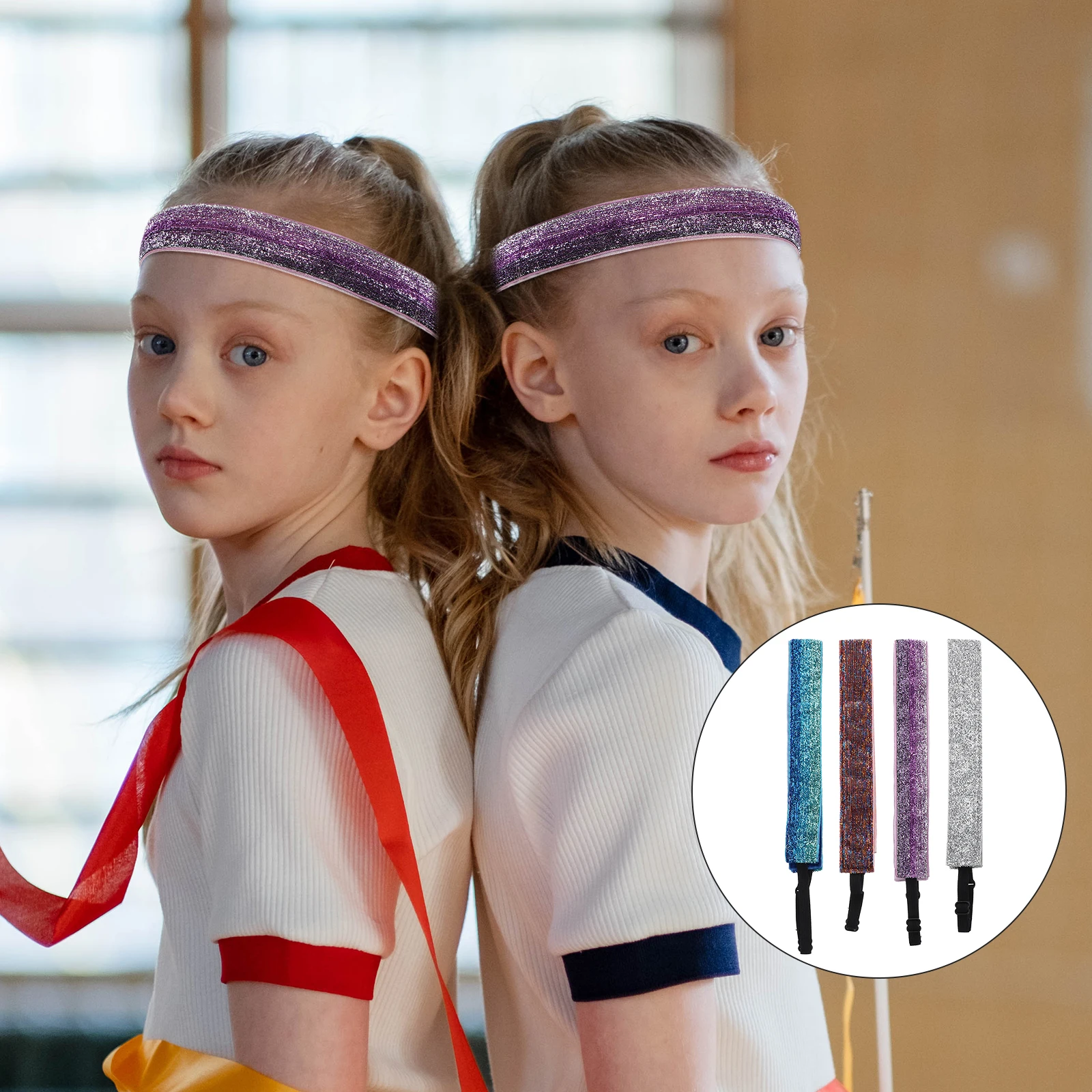 

4pcs Kids Sports Headband Elastic Anti-Slip Running Exercise Sweatband Cloth Wraps For Children Gym Sportswear Training