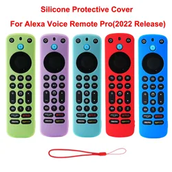 Shockproof Silicone Case Protective Cover For Fire TV 2022 Alexa Voice Remote Pro Improved Grip Durability Glow in The Dark