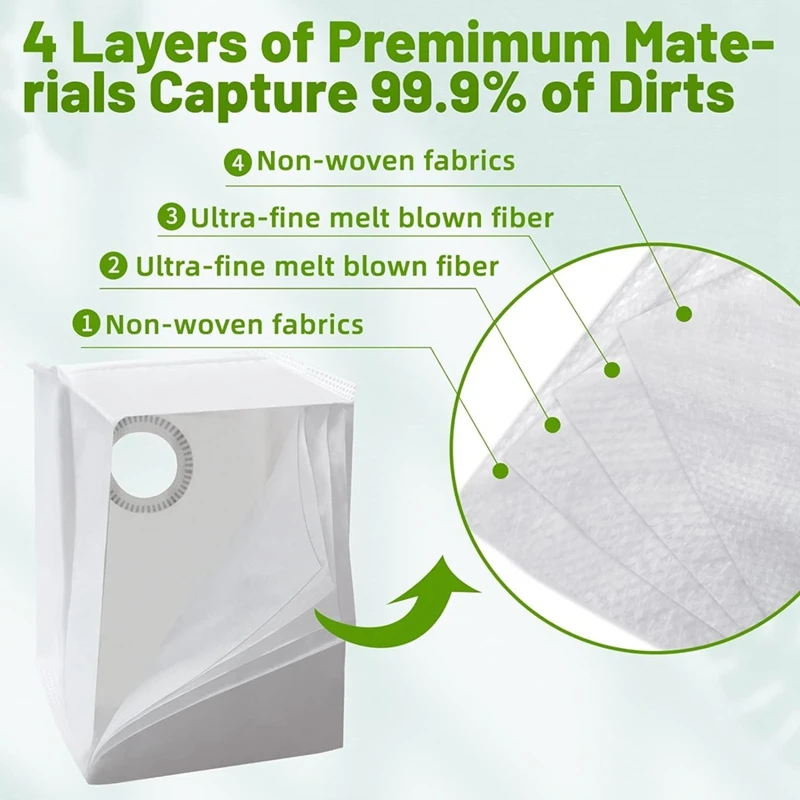 Bulk 12Pcs Vacuum Bags For Irobot Roomba I1+ To I8+, J5+ To J8+, And S9 Vacuum Cleaners