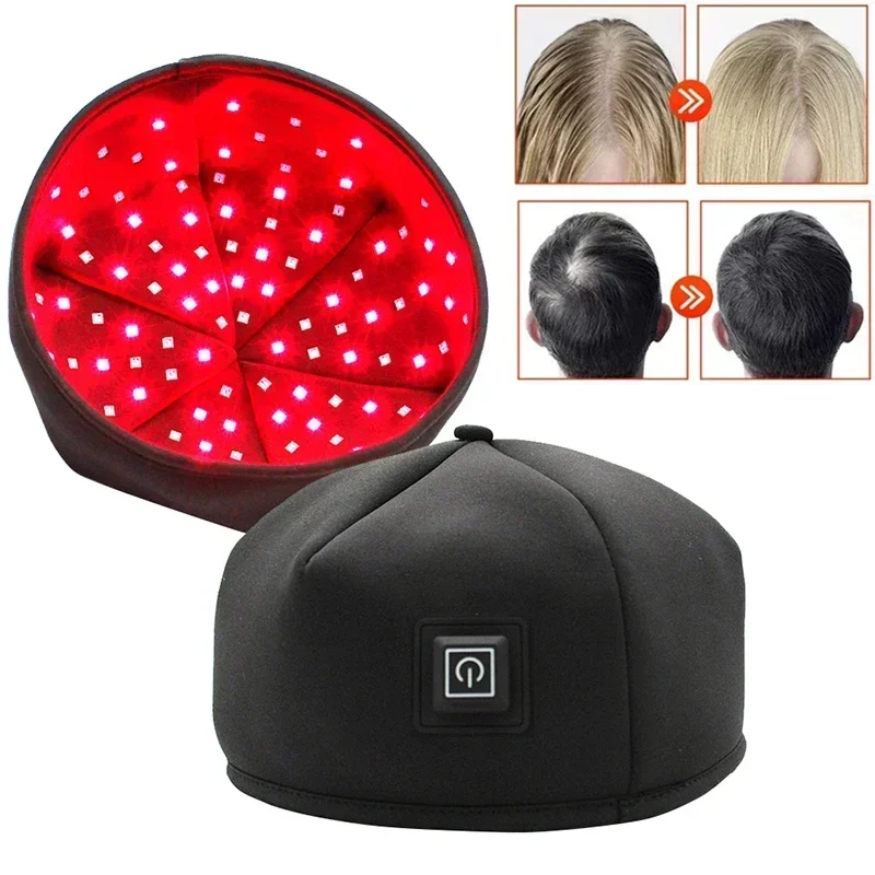 Red Light Therapy Cap Laser 660nm 830nm Red Near Infrared Hair Regrowth Hat Hair Loss Treatment Thermal Helmet Scalp Massager