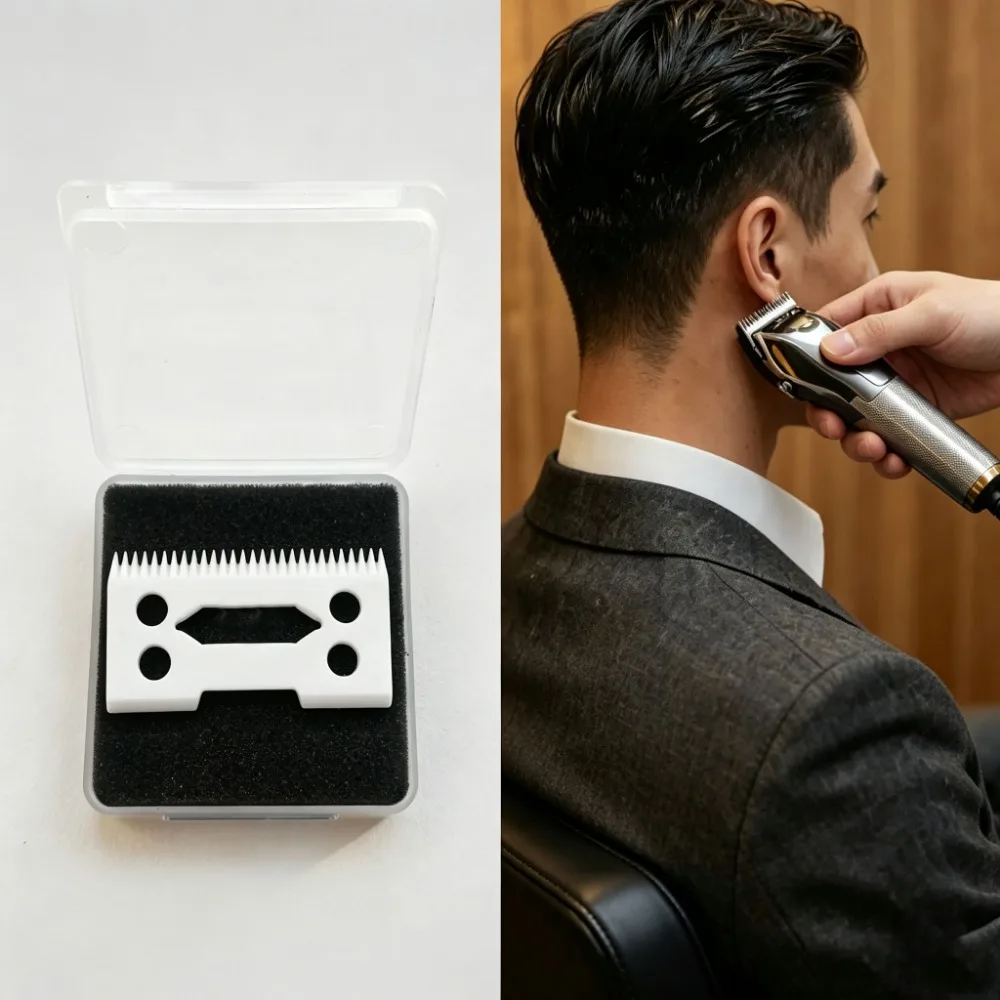Stagger‑Tooth Ceramic Movable Replacement Blade, Compatible with Wahl 8148 Magic Clip Cordless Hair Clipper, With Storage Box