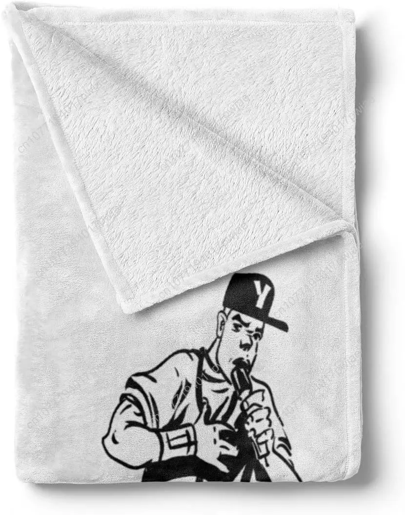 Lunarable Rapper Throw Blanket Youth Rappers Singing Music Hip Hop Culture Freestyle Performance Illustration Custom blankets