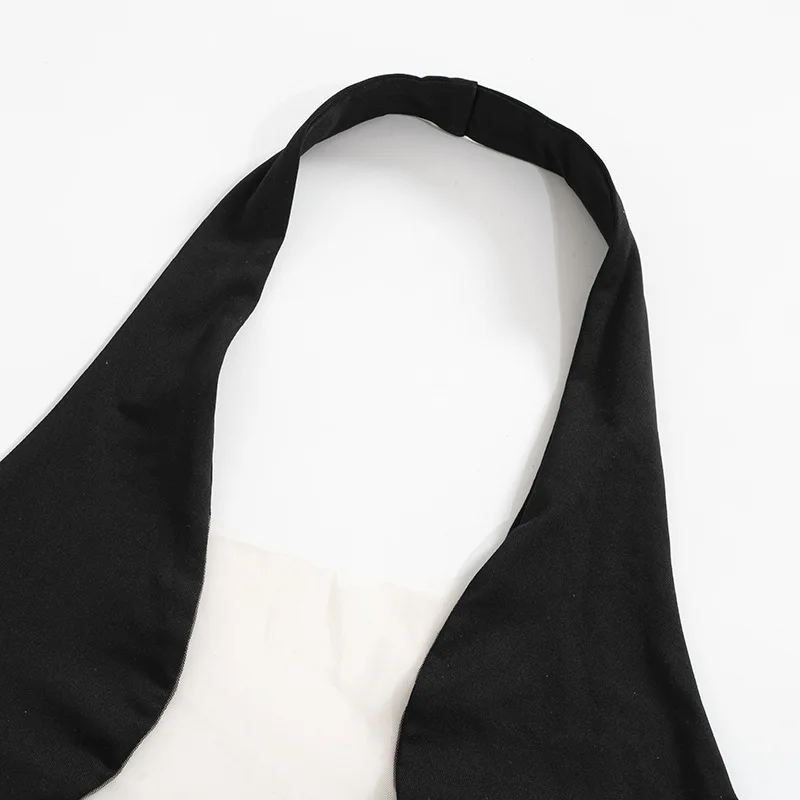 Body transparente y Sexy para mujer, lencería sin mangas de una pieza, corsé montado en el cuello, Top, tendencias de moda de verano, ropa