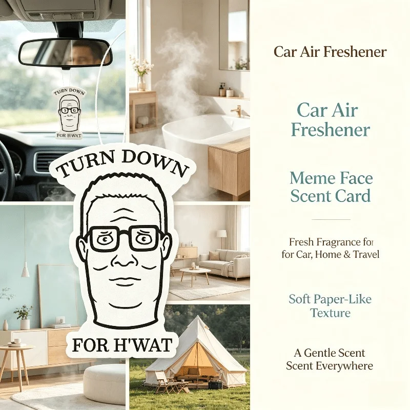 Car Air Freshener Funny Meme Face Hanging Scent Card for Car Interior Rearview Mirror Ornament Gift