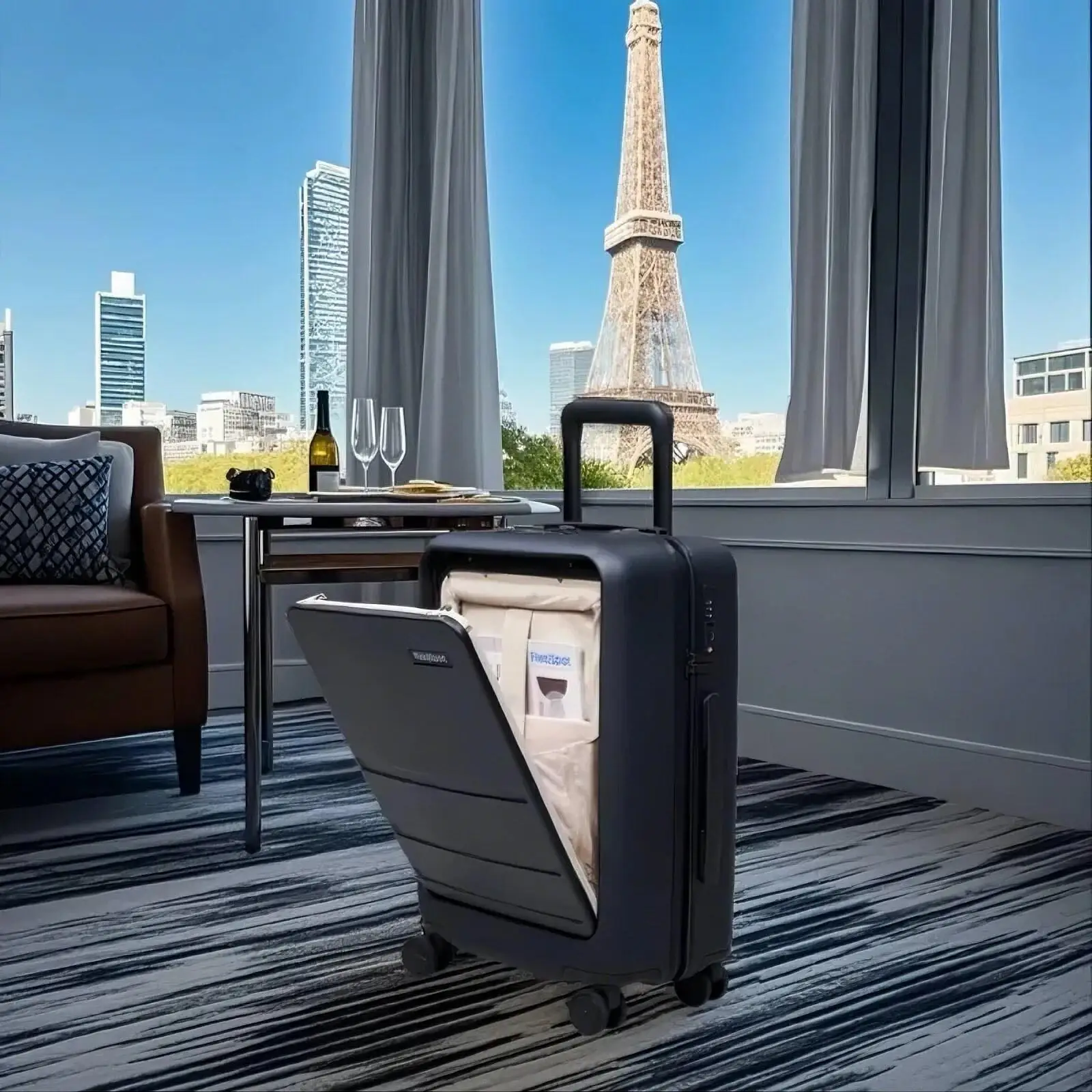 Valigia rigida per PC da 20 pollici con ruota girevole silenziosa Borse portaoggetti con serratura TSA per viaggi in aereo Viaggio d'affari