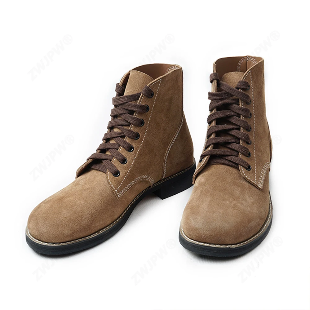 Botas de campo M1943 de cuero vintage, cortas resistentes - imagen 5