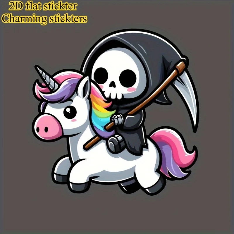 

1PC Cool Fantasy Grim Reaper Decal, Ideal for Phone Cases, Notebook Covers, Water Bottles with Playful Charm