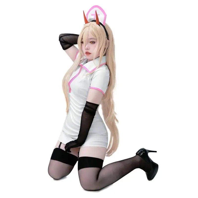 DAZCOS PU Leather Sexy Nurse Uniform Sexy Lingerie Women Sexy Lace Sleepwear Lingerie Cosplay Temptation Zipper Underwear Dress