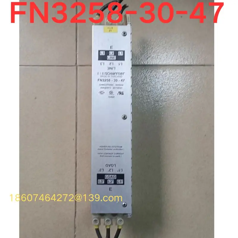 Second-hand test OK.  Three phase power filter FN3258-30-47