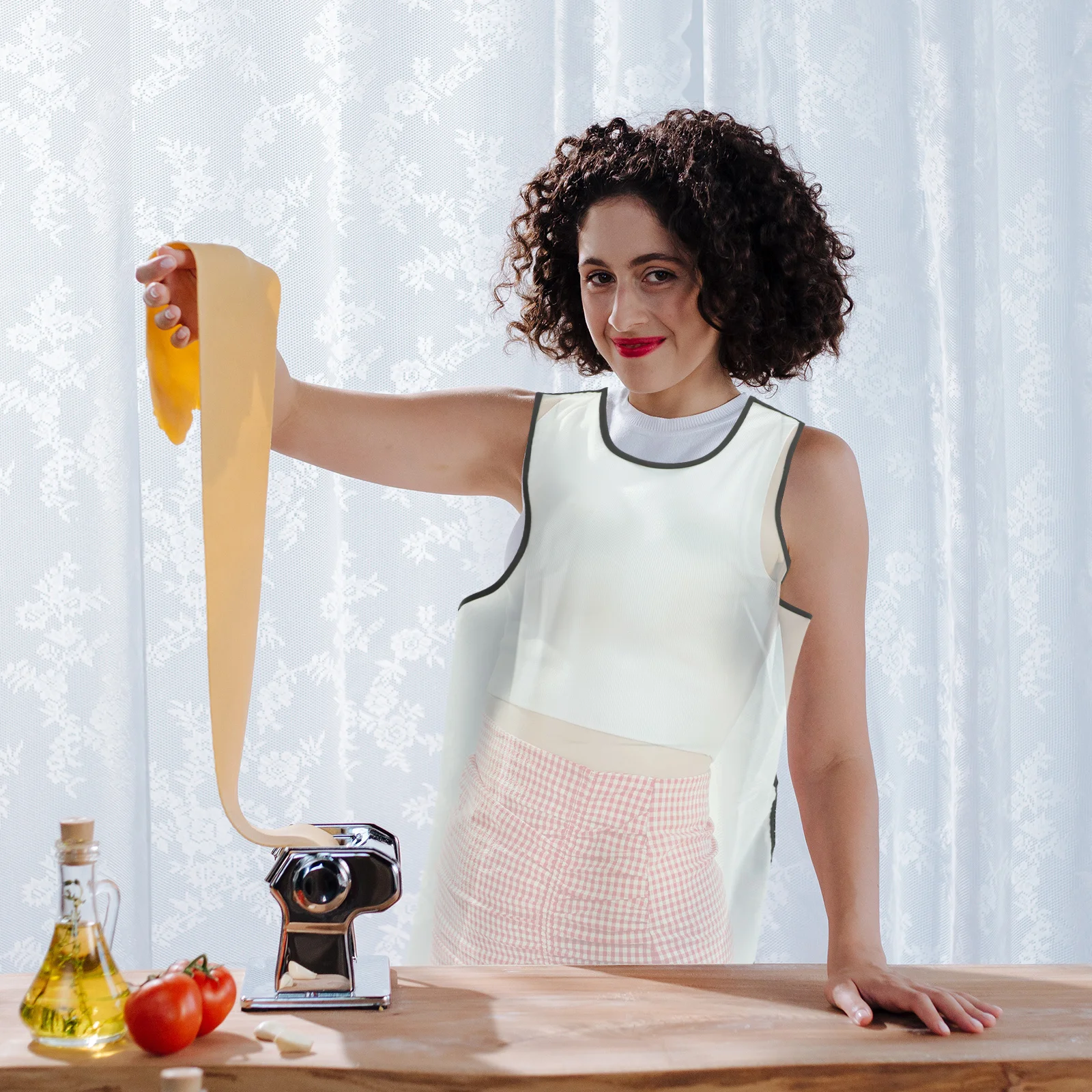 

1pc Waterproof Tpu Apron For Hair Stylist Barber Salon Baking Cooking Cleaning Reusable Stain Resistant Easy Clean Workwear