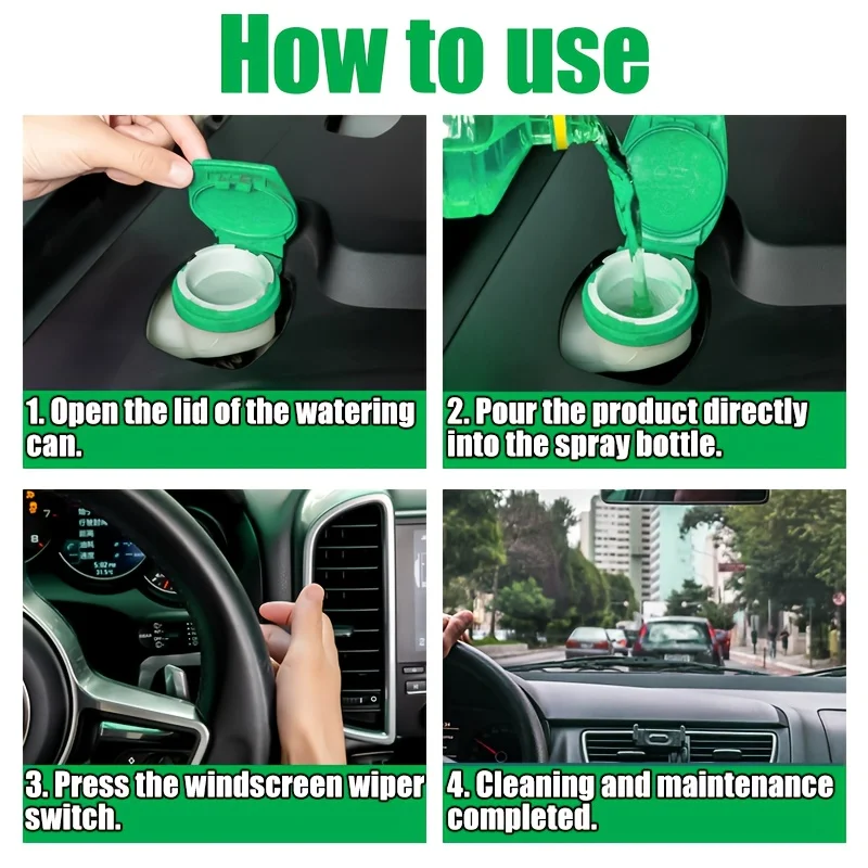 100ML フロントガラス油膜除去剤、車のガラスの水、冬の氷なし、使いやすい、ポータブル、フロントガラス、バックミラーに適しています。