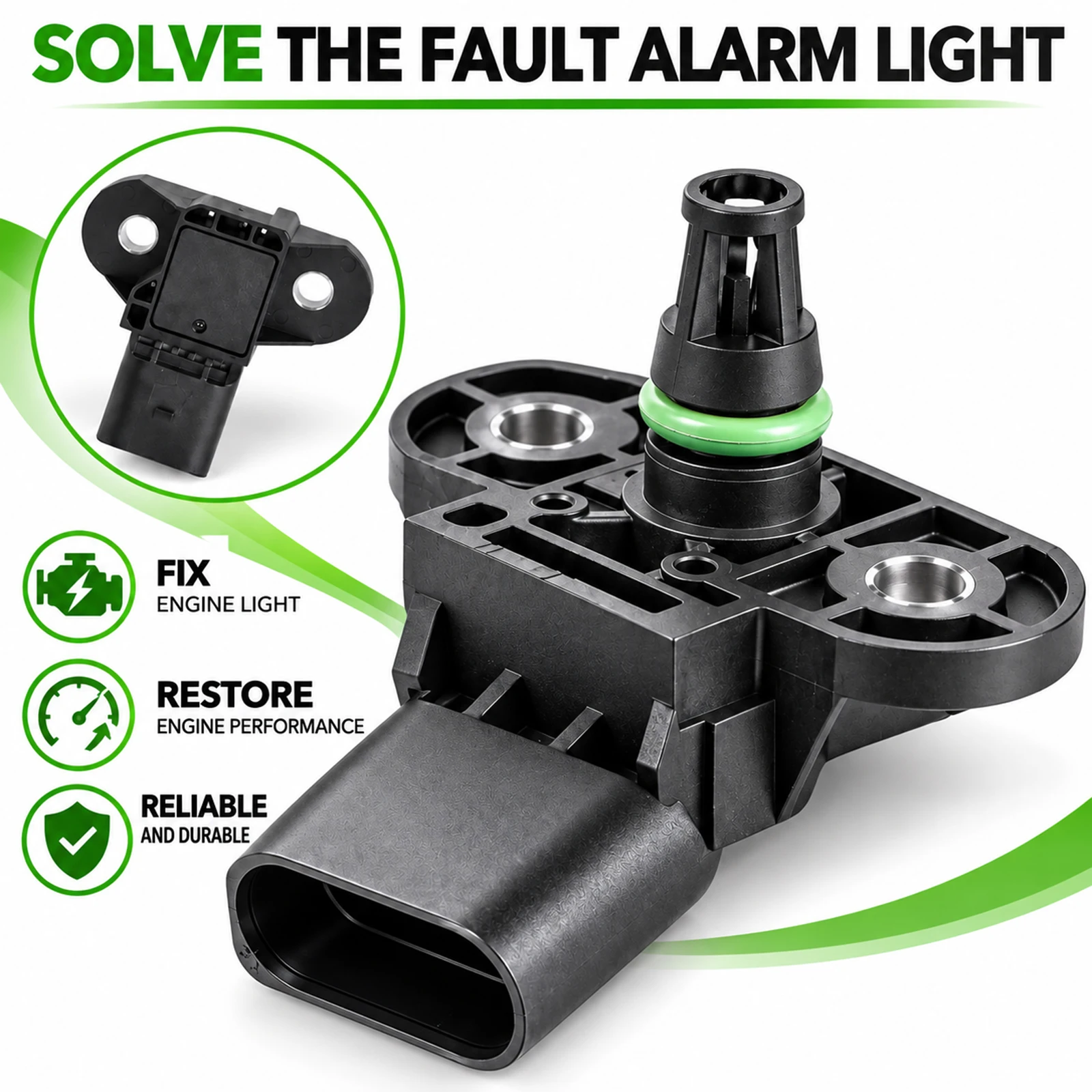 OE# 03C906051F 03C906051 Manifold Air Pressure MAP Sensor For VW Beetle Golf Jetta Audi A1 A2 A3 A4 A5 A6 A7 A8 Q3 Q5 Q7