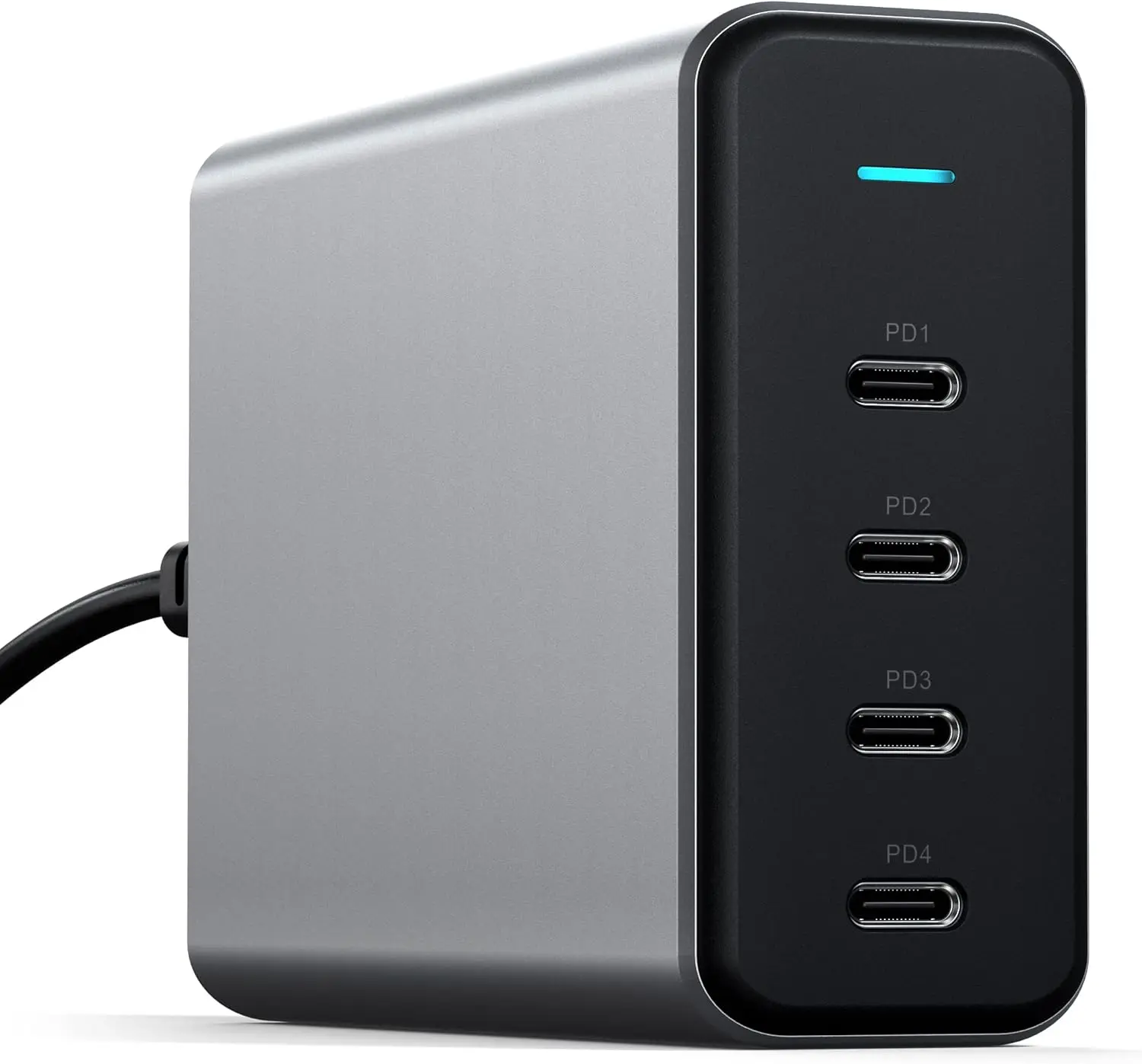 

Зарядная станция GaN на 165 Вт с 4 портами USB-C, быстрая зарядка PD для ноутбуков, iPad, iPhone, Galaxy S25 и устройств Windows