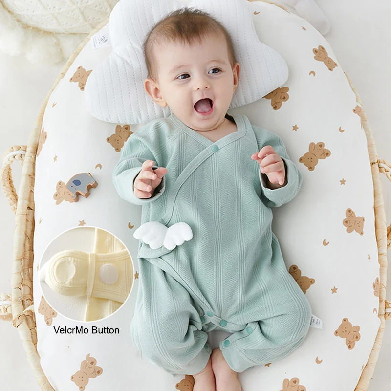 

Комбинезоны для новорожденных, весенне-осенние комбинезоны из чистого хлопка для детей 0-6 месяцев, одежда с бабочками, одежда для новорожденных, костюм для ползания