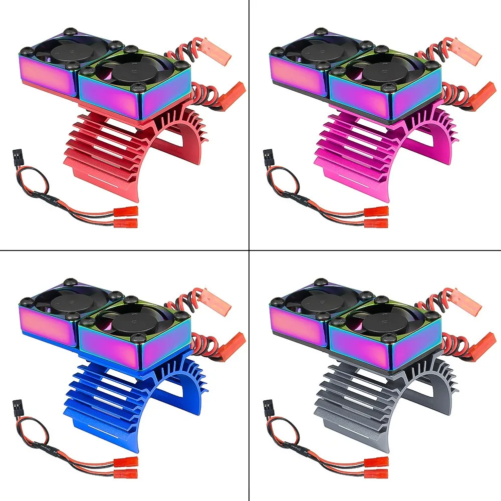 

Motor Dual Cooling Fans Heatsink 380 540 550 3650 Radiator 36Mm RC Car Ship Part
