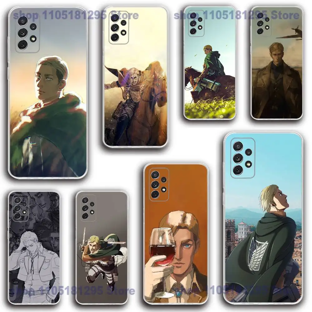 Anime E-Erwin S-Smiths  Phone Case Silicone For Samsung S30,23,21,22,20 FE lite,S10,9,PIus Note20ultra Soft Transparent