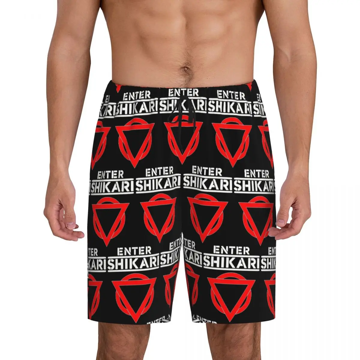 

Мужские шорты для сна и отдыха Custom Enter Shikari Rock Band Graphic Short Pajama Pants