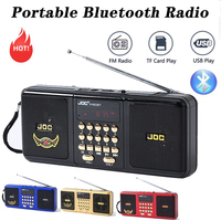 FM Radio Portable Stereo Wireless Speakers Support TF Card USB MP3 Music Player Rechargeable Bluetooth Speaker With FM Receiver