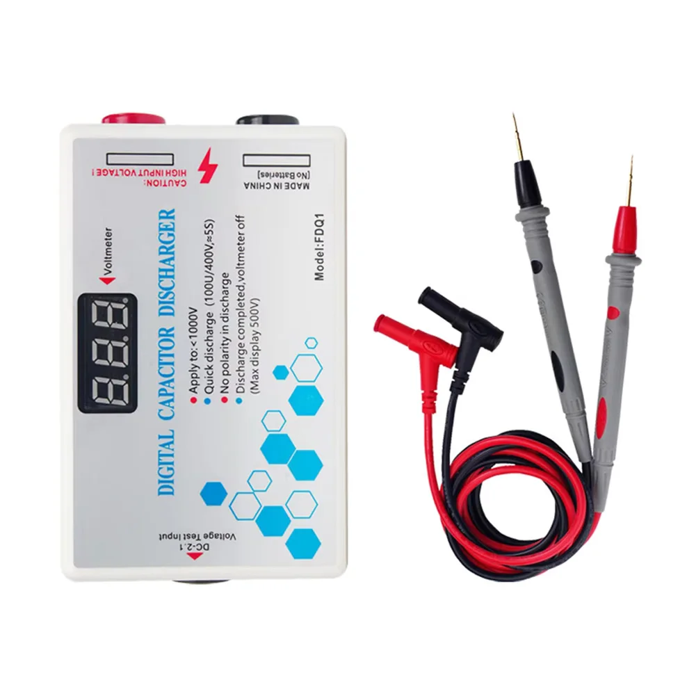 Digital Capacitor Discharger Protection Fast Discharge Pen Test Probe High Voltage 1000V Electrician Voltage Discharging Tools