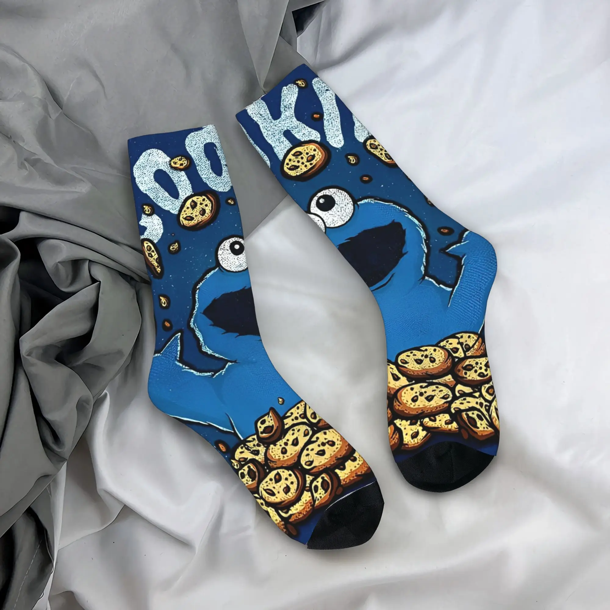 SESAMEs STREETs   Socks  Anti Skid Stockings Men Warm Soft Skateboard Socks Autumn Modern Design Socks