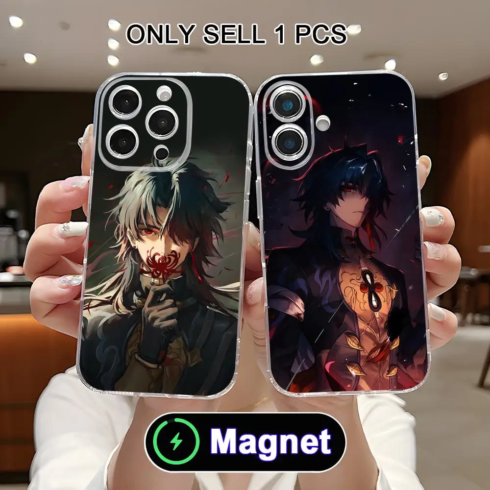 

Прозрачный чехол HSR Blade из ТПУ с MagSafe для iPhone 17, 16, 15, 14, 13, 12, 11 Air Pro Max Plus Mini, цветной