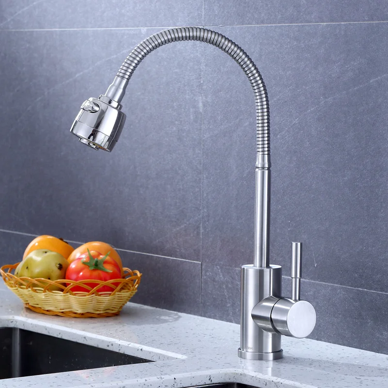 304 Stainless Steel Kitchen Sink Sink Two-position Switch Hot&Cold Universal Shower Faucet