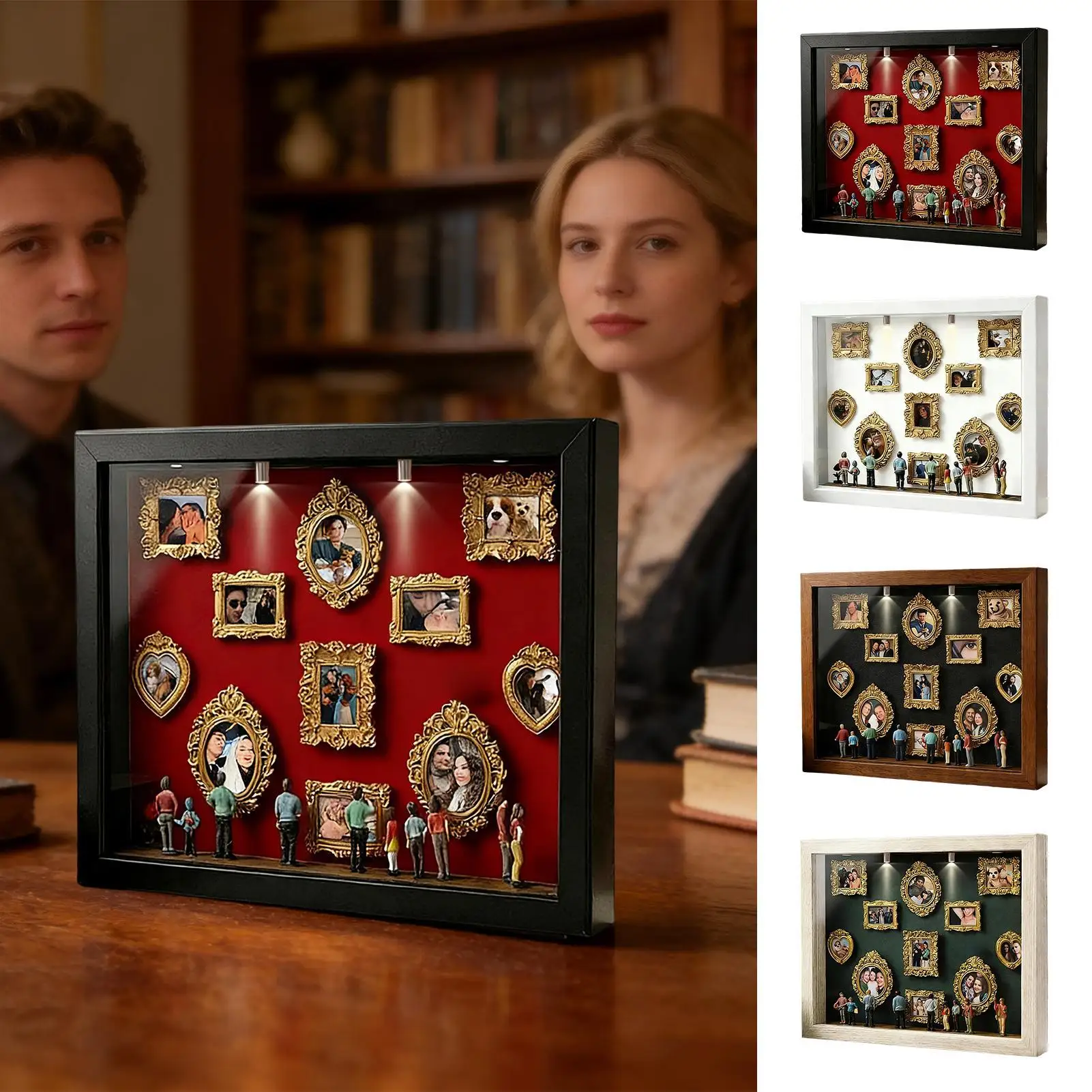 

Миниатюрная рамка-силуэт для музея своими руками: декор для памятных моментов, золотые мини-фоторамки и милые куклы