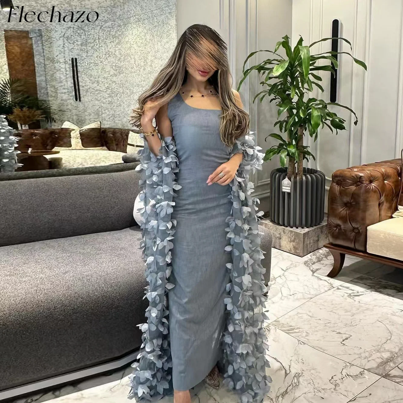 

Flechazo New Fashion Gorgeous Prom Dresses 2-Piece Flower Cape Elegant Wedding Party Dress For Women 2024 فساتين quinceanera