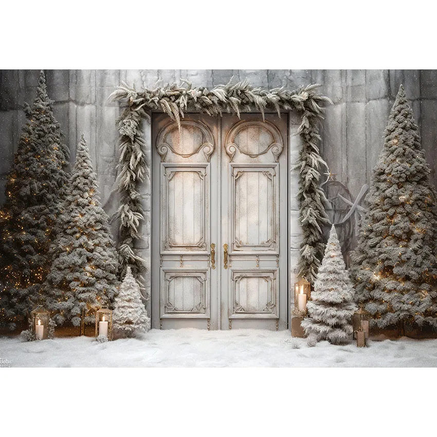 Avezano Winter Christmas Backdrop Outdoors Wonderland Xmas Forest Snow Children Portrait Photography Background Photo Studio