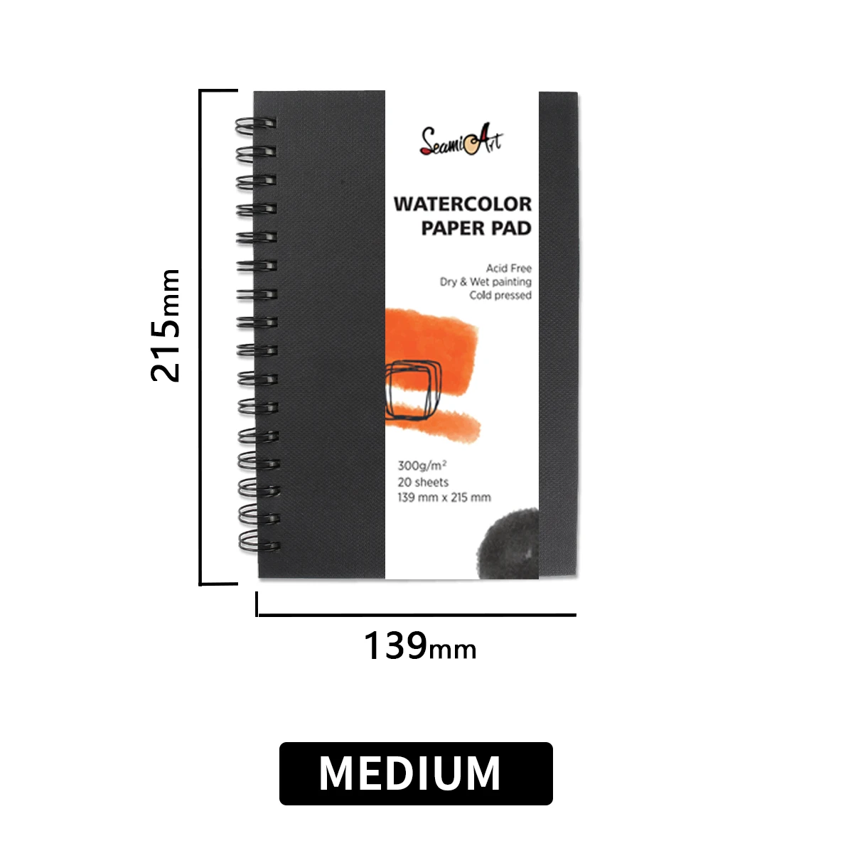 SeamiArt 12 Vel 230gsm Mini Aquarel Schetsboek Tekening Notebooks voor School Beginner Aquarel Art Supplies