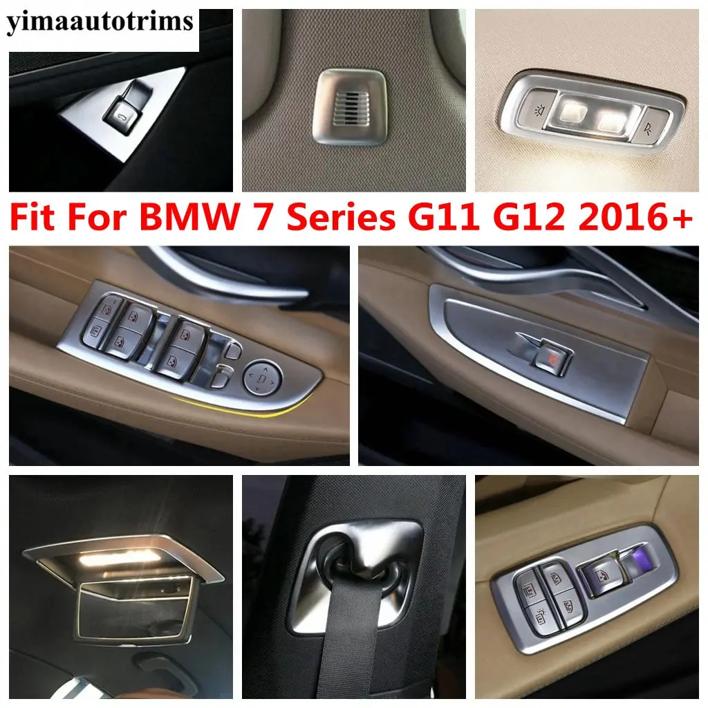 

Roof Microphone / Window Lift / Read Light / Safety Belt Buckle Cover Trim ABS Accessories For BMW 7 Series G11 G12 2016 - 2020