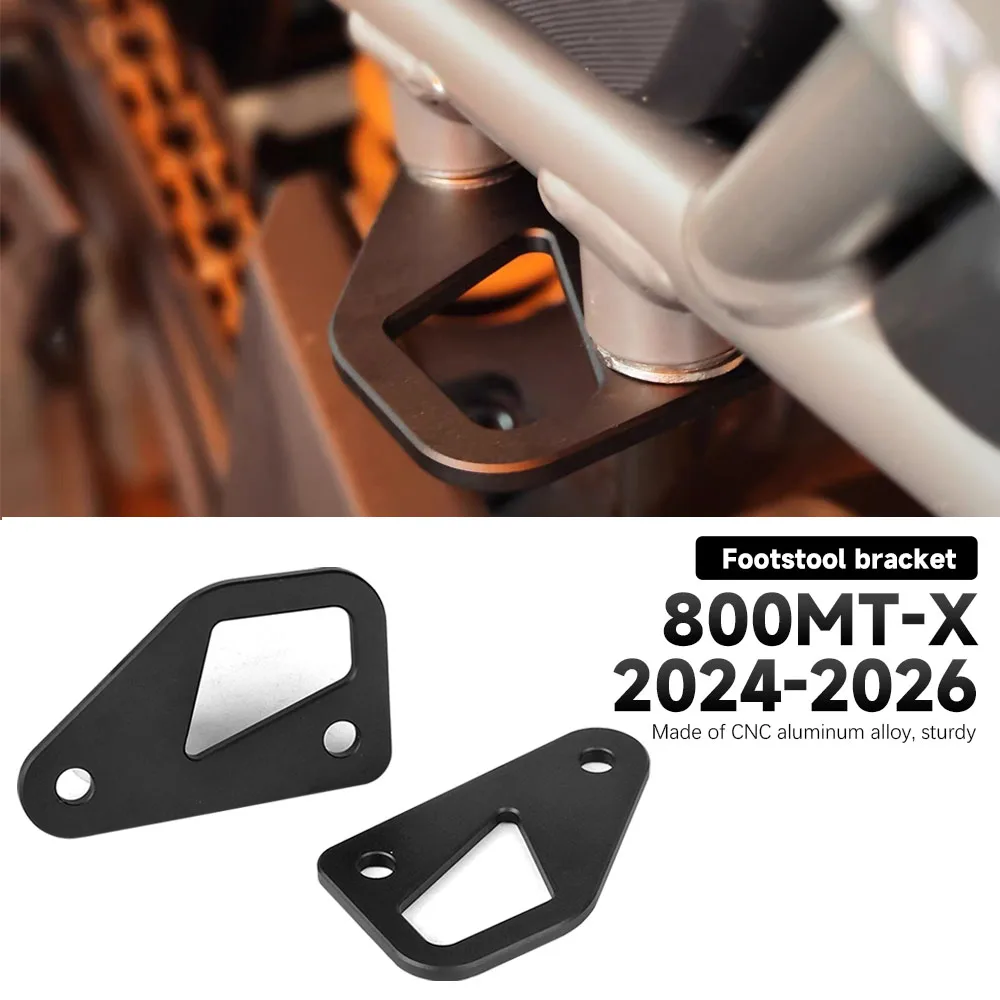 Pour CFMOTO 800MT-X/800MTX (2024-2026) Supports d'élimination des repose-pieds en aluminium CNC dédiés avec fixations latérales