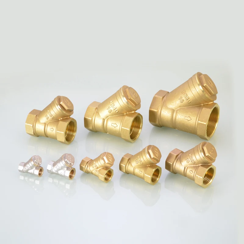 Válvula de filtro de latón con rosca hembra BSP, accesorio de tubería, 1 piezas, 1/4 " - 2"