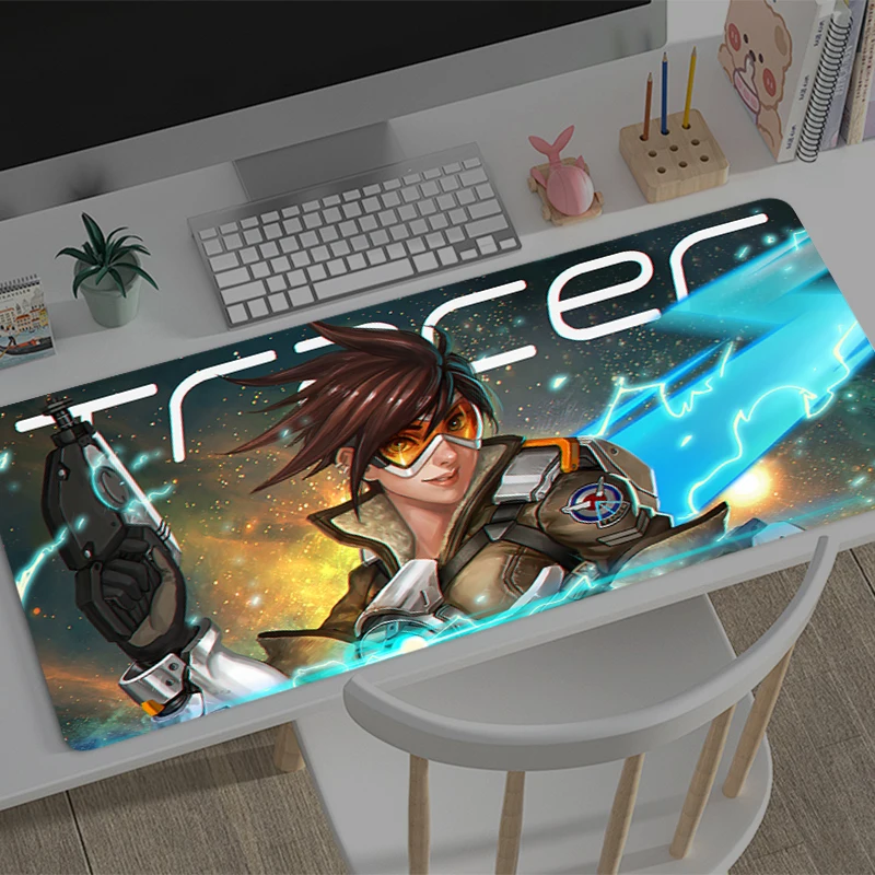 Mouse Pad Large O-overwatch Tracer Computer Office Game Table Mats Rubber Anti-slip Gaming Keyboard Long Desk Pads game Mousepad
