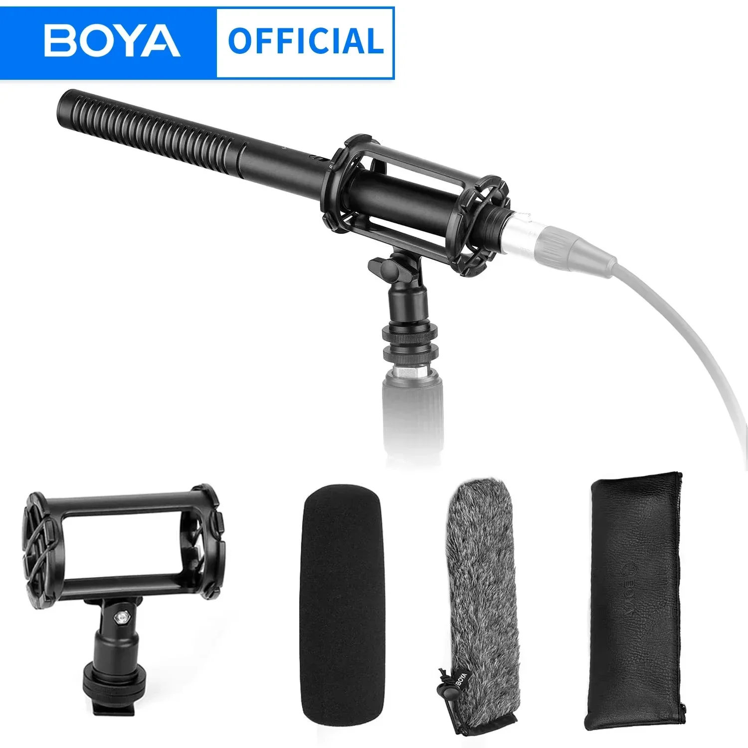 Interview-Shotgun-Mikrofon XLR BOYA Pro Broadcast-Qualitätsmikrofon BY-BM6060 für Kameras und Camcorder Neu für YouTube-Aufnahmen
